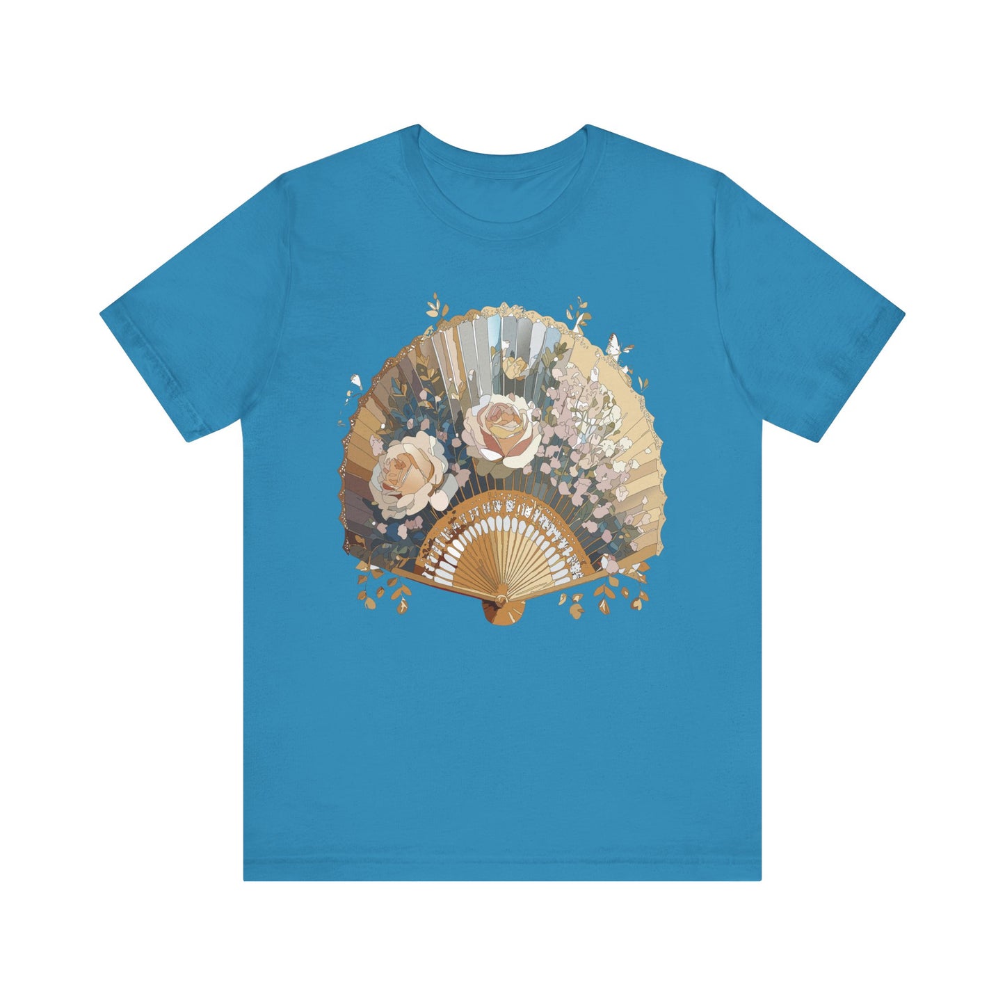 Fan shirt, Shirt with Fan, Tee Shirt with Gold Blower