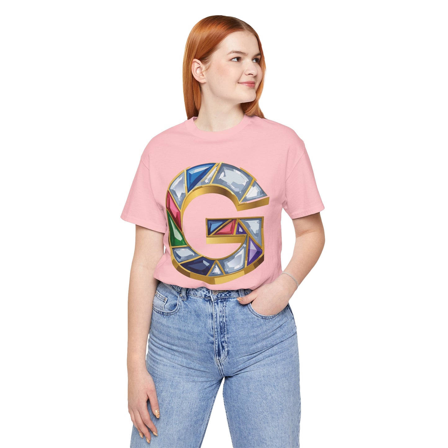 Letter Shirt, Shirt with Letters, Tee Shirt with Gold Letter, Shirt with Antique Letters