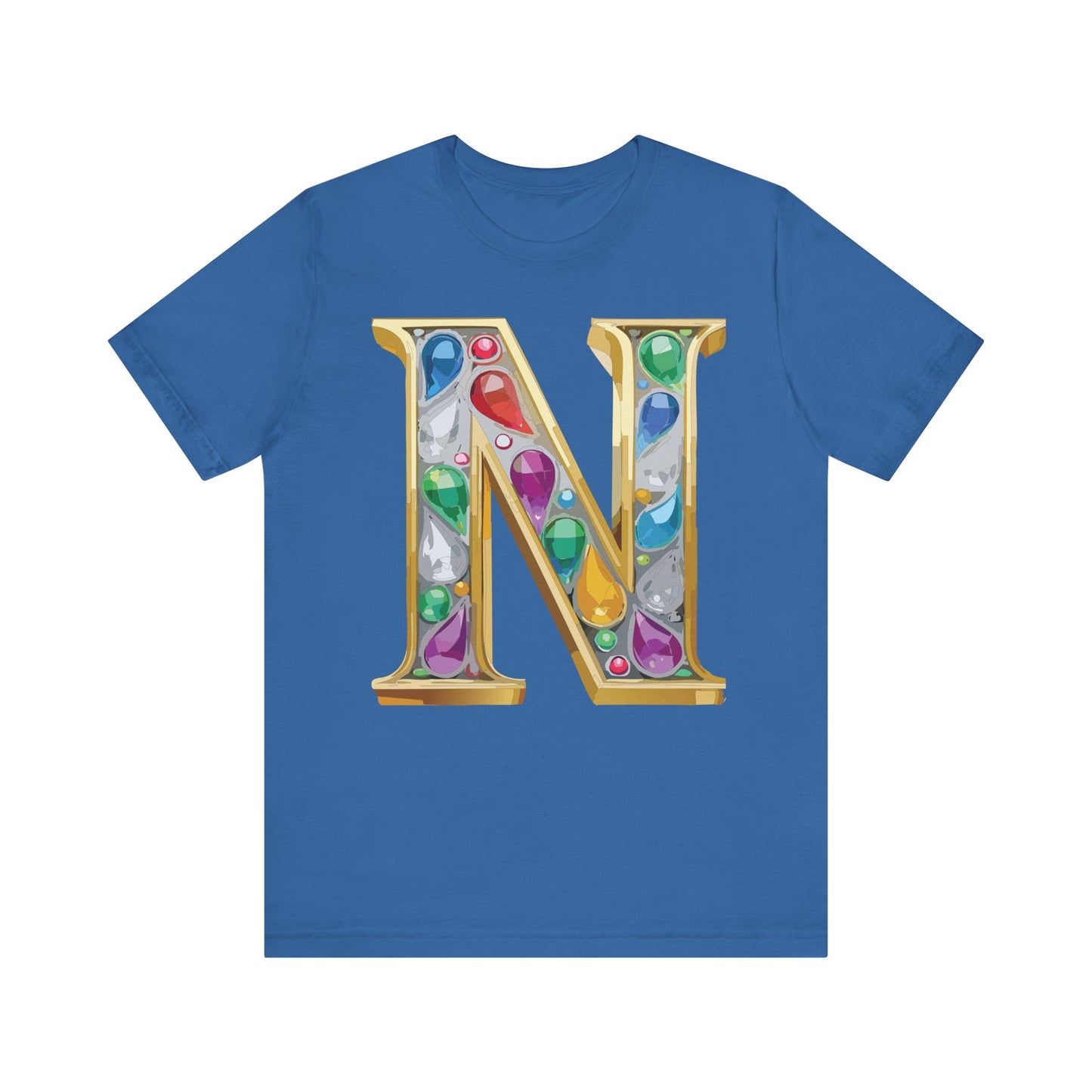 Letter Shirt, Shirt with Letters, Tee Shirt with Gold Letter, Shirt with Antique Letters