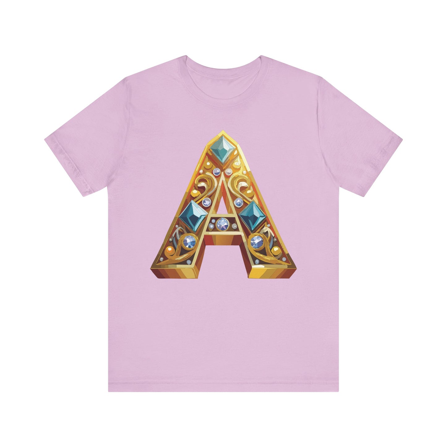 Letter Shirt, Shirt with Letters, Tee Shirt with Gold Letter, Shirt with Antique Letters