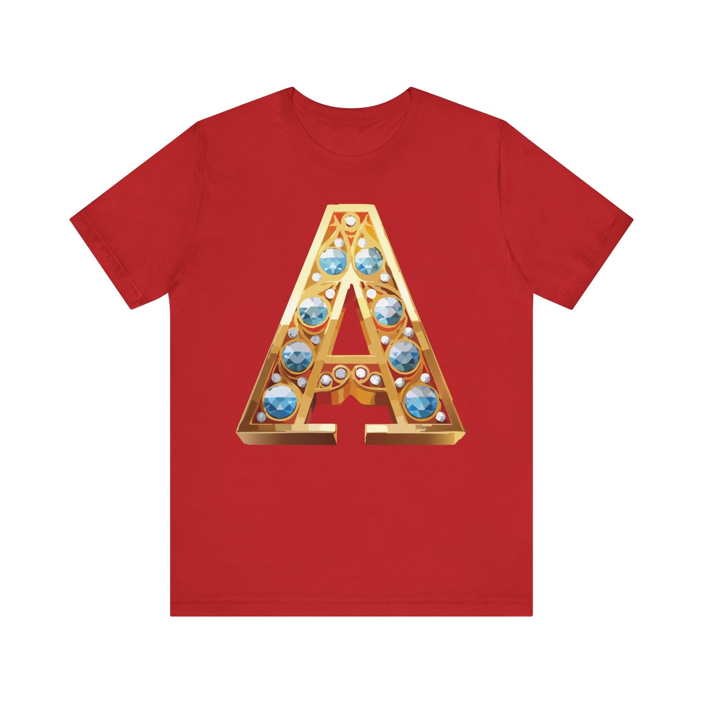 Letter Shirt, Shirt with Letters, Tee Shirt with Gold Letter, Shirt with Antique Letters