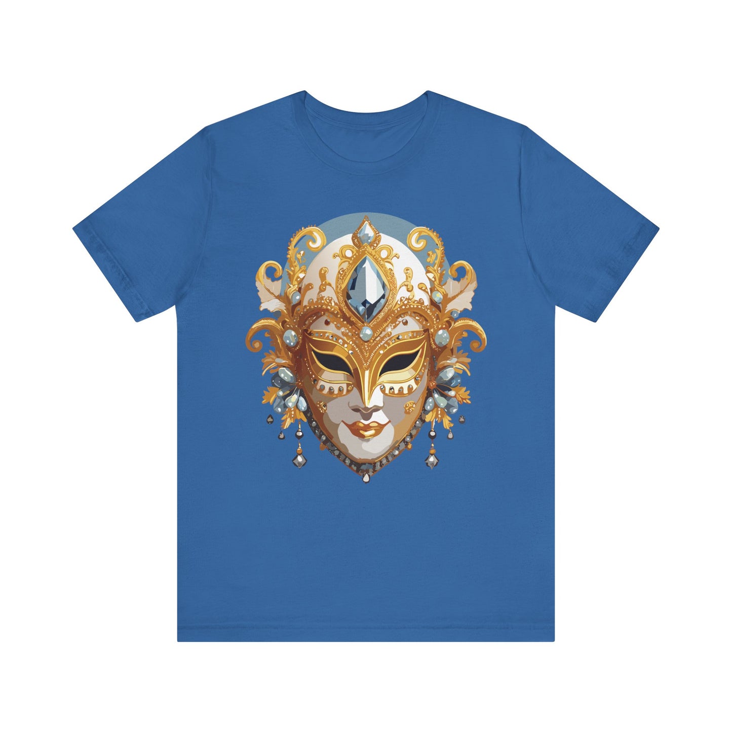 Mask Shirt, Shirt with Mask, Tee Shirt with Gold Face