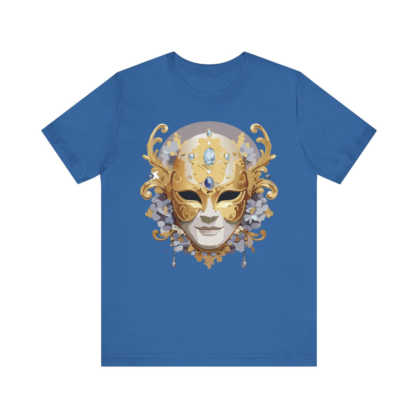 Mask Shirt, Shirt with Mask, Tee Shirt with Gold Face