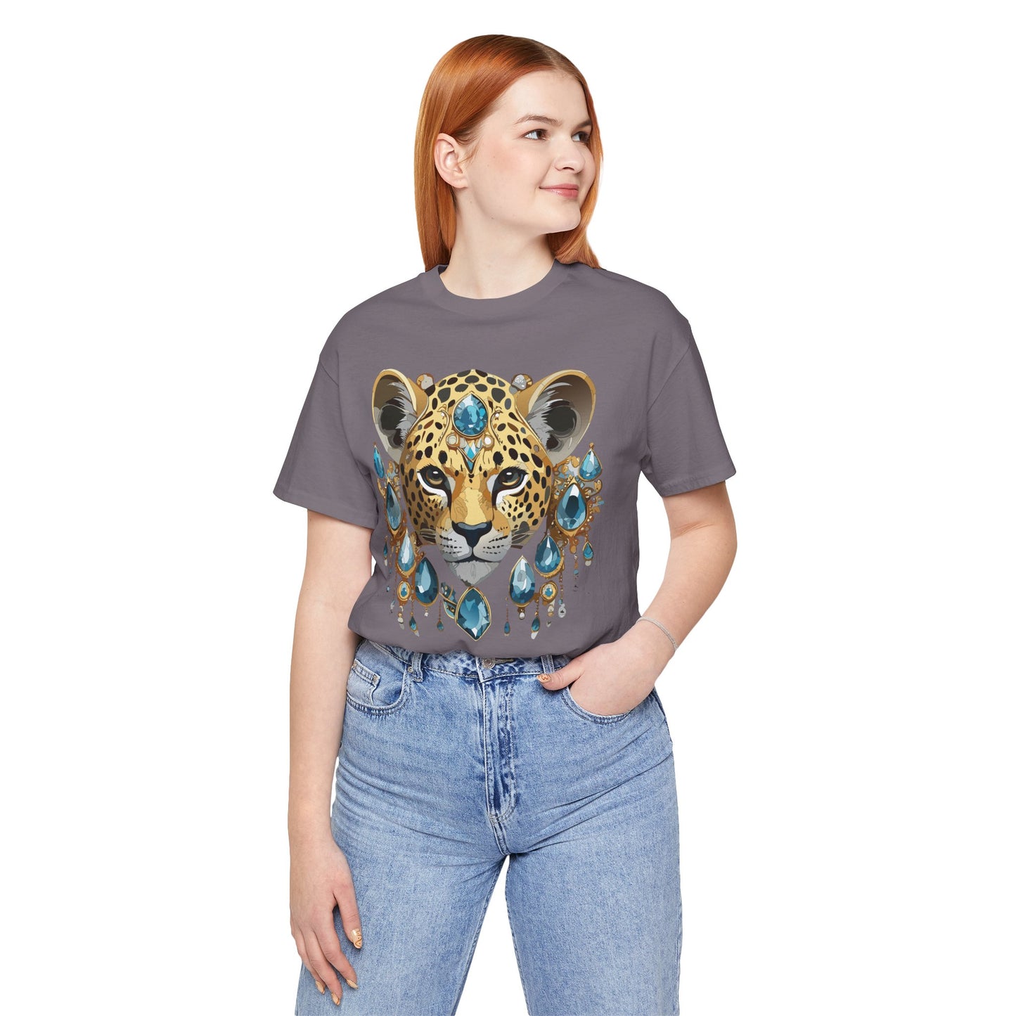 Animal Shirt, Shirt with Animal, Tee Shirt with Gold Animal Medal, Shirt with Antique Animal Medallion