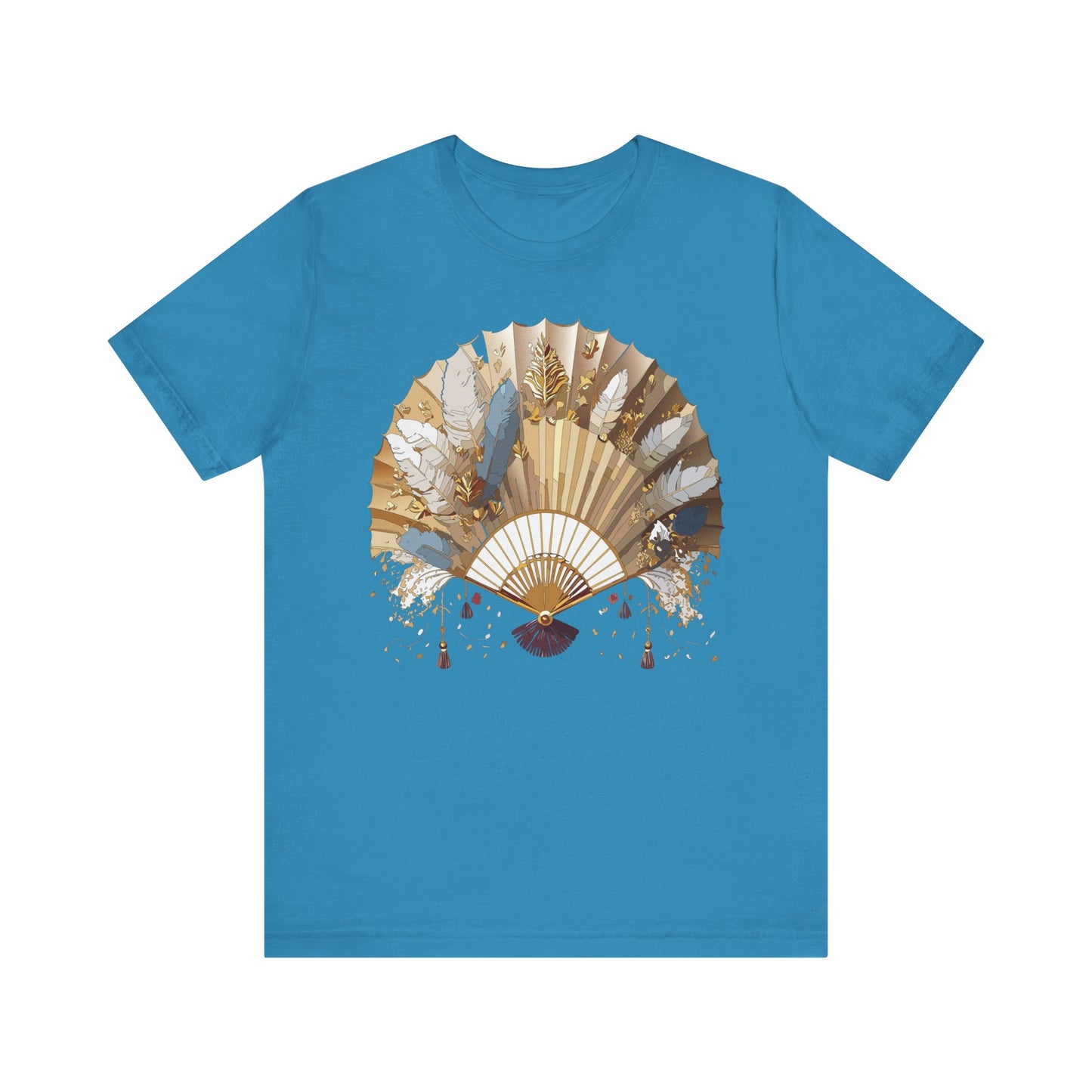 Fan shirt, Shirt with Fan, Tee Shirt with Gold Blower