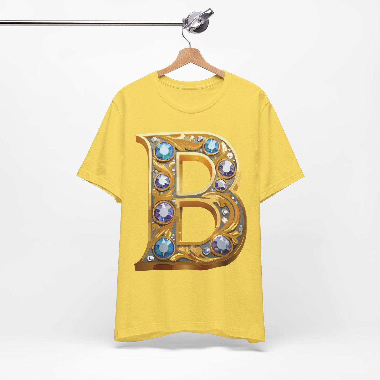 Letter Shirt, Shirt with Letters, Tee Shirt with Gold Letter, Shirt with Antique Letters