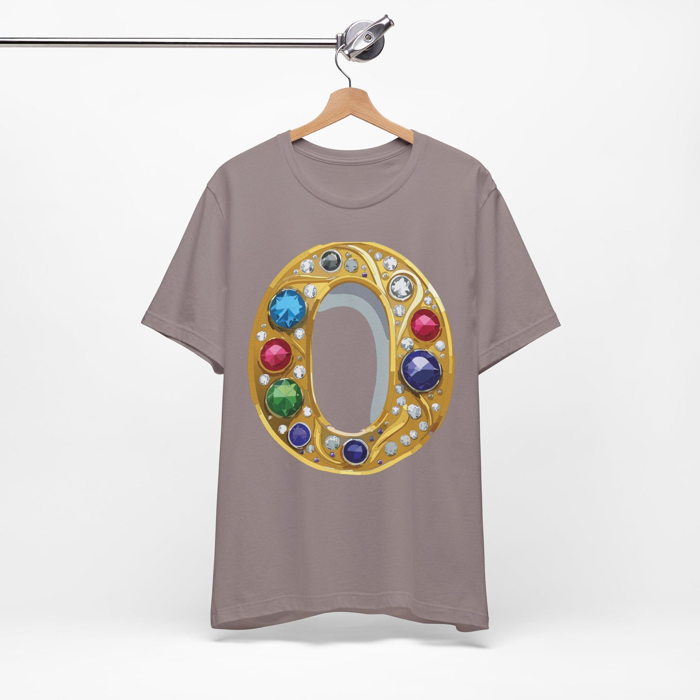 Letter Shirt, Shirt with Letters, Tee Shirt with Gold Letter, Shirt with Antique Letters