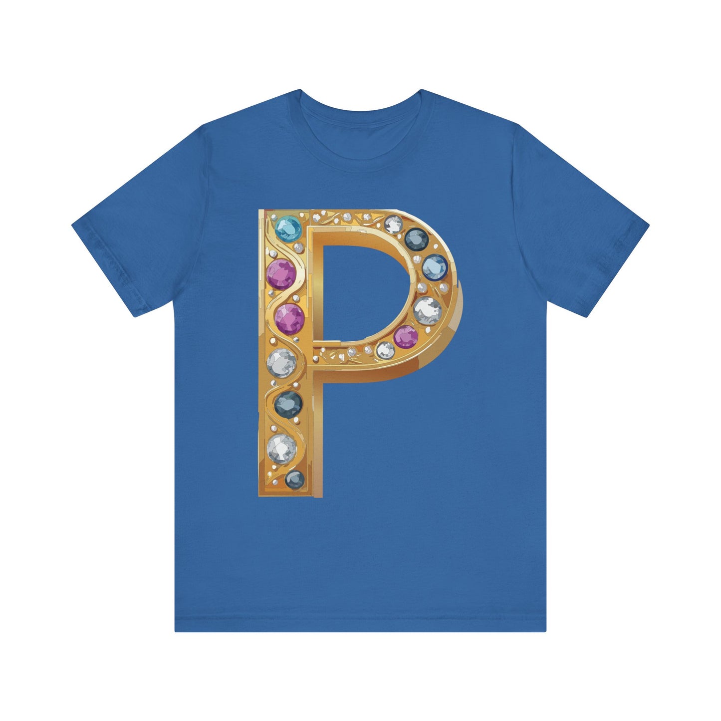Letter Shirt, Shirt with Letters, Tee Shirt with Gold Letter, Shirt with Antique Letters