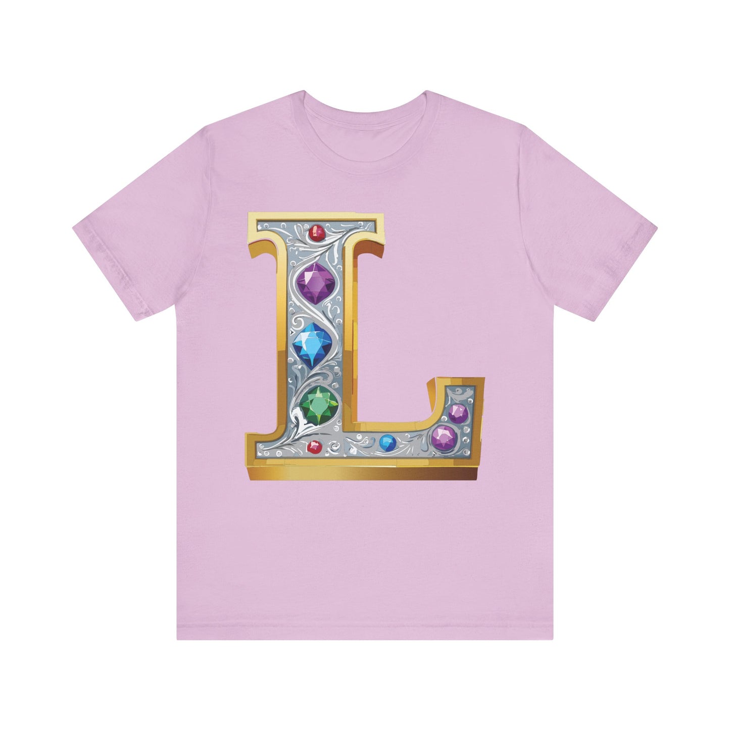 Letter Shirt, Shirt with Letters, Tee Shirt with Gold Letter, Shirt with Antique Letters