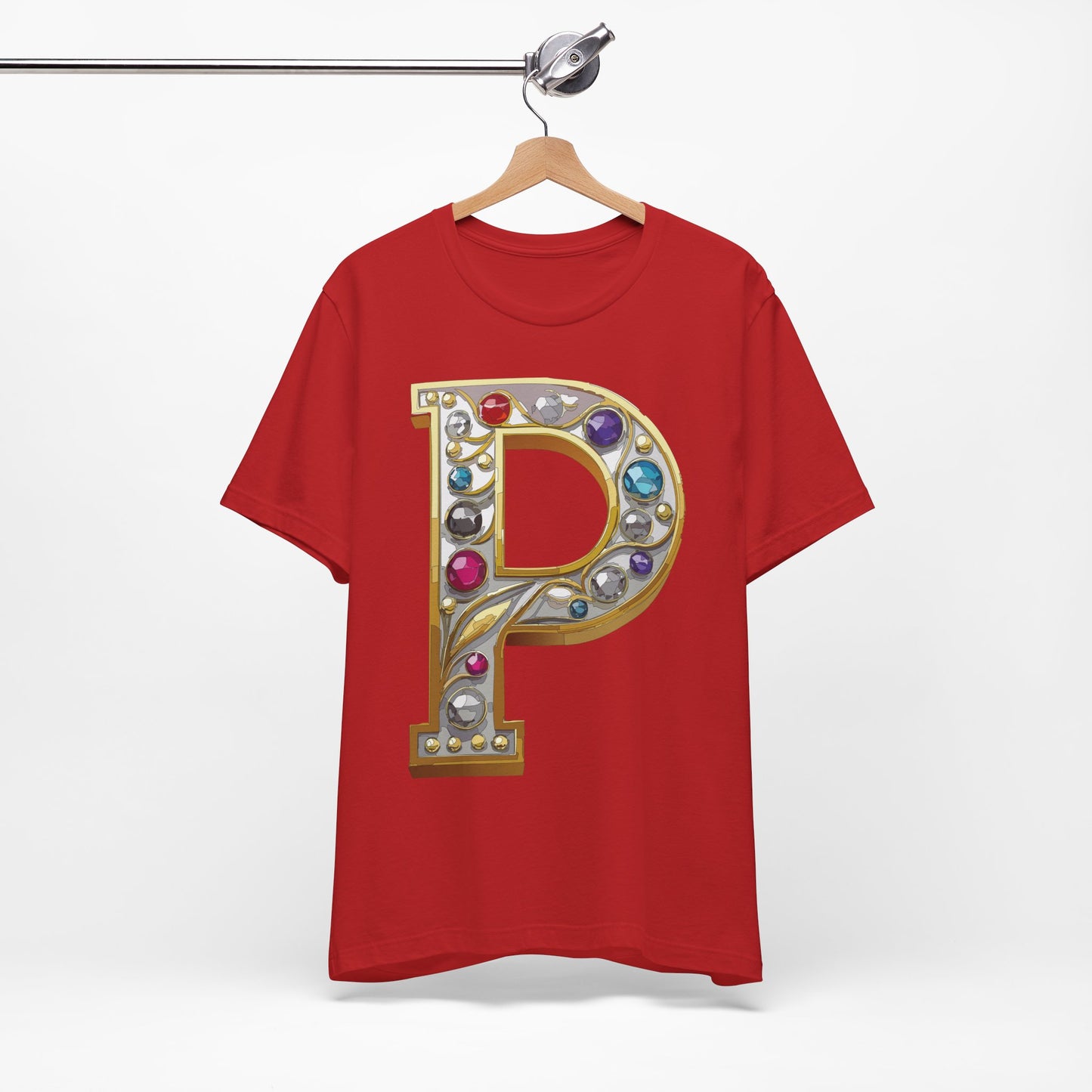 Letter Shirt, Shirt with Letters, Tee Shirt with Gold Letter, Shirt with Antique Letters