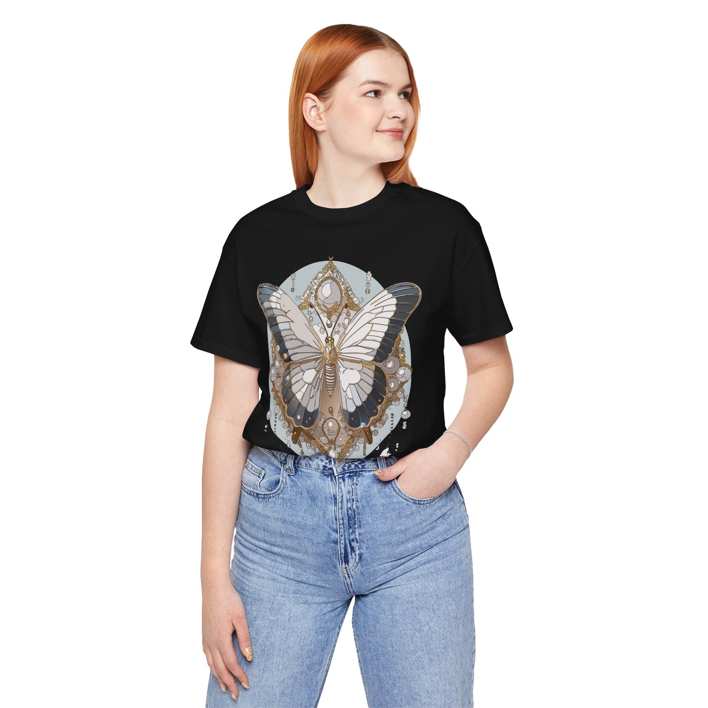 Butterfly Shirt, Shirt with Butterfly, Tee Shirt with Antique Butterfly
