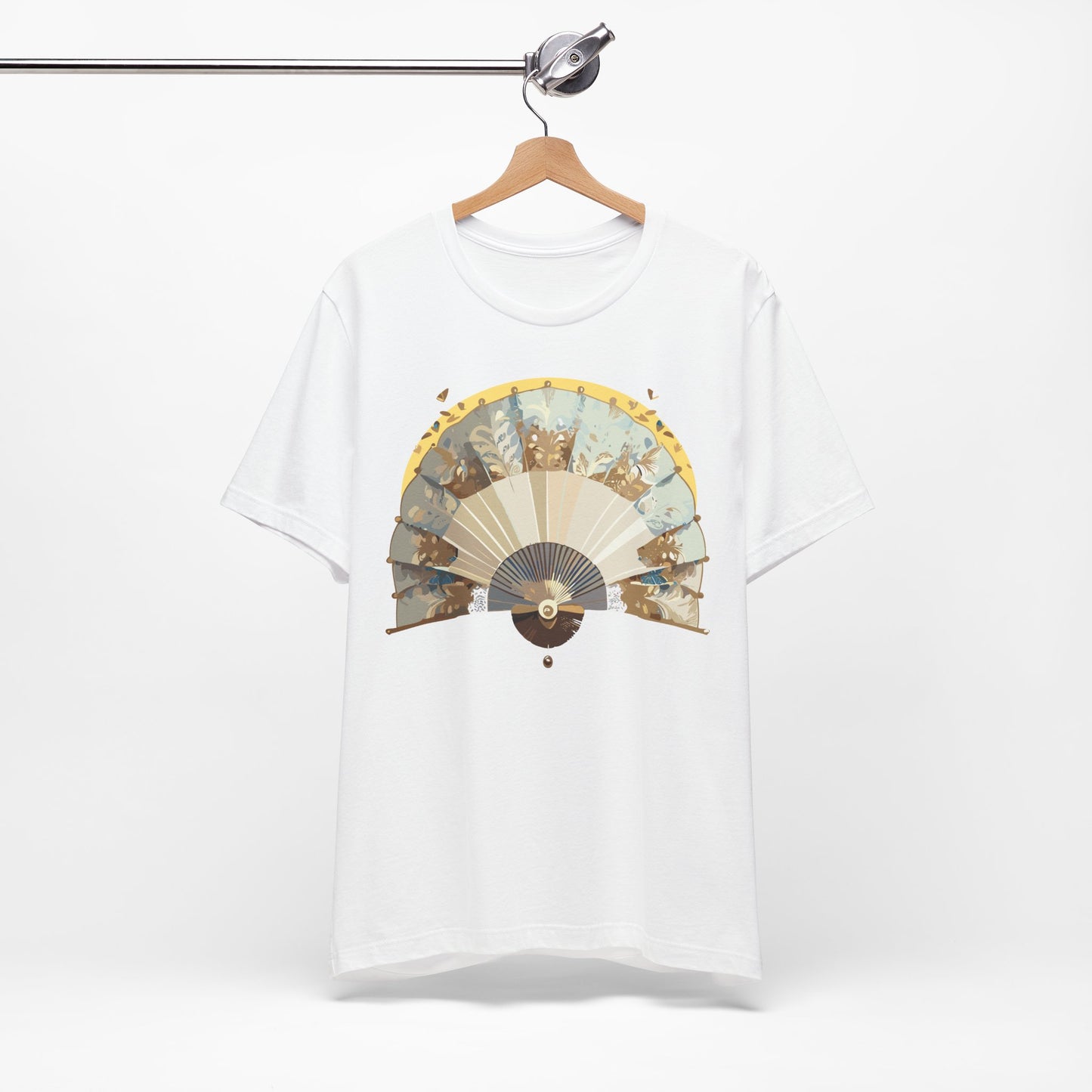 Fan shirt, Shirt with Fan, Tee Shirt with Gold Blower