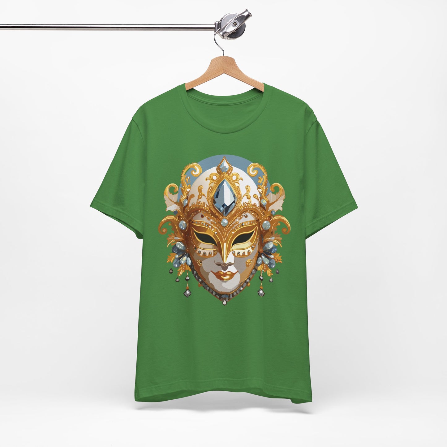 Mask Shirt, Shirt with Mask, Tee Shirt with Gold Face