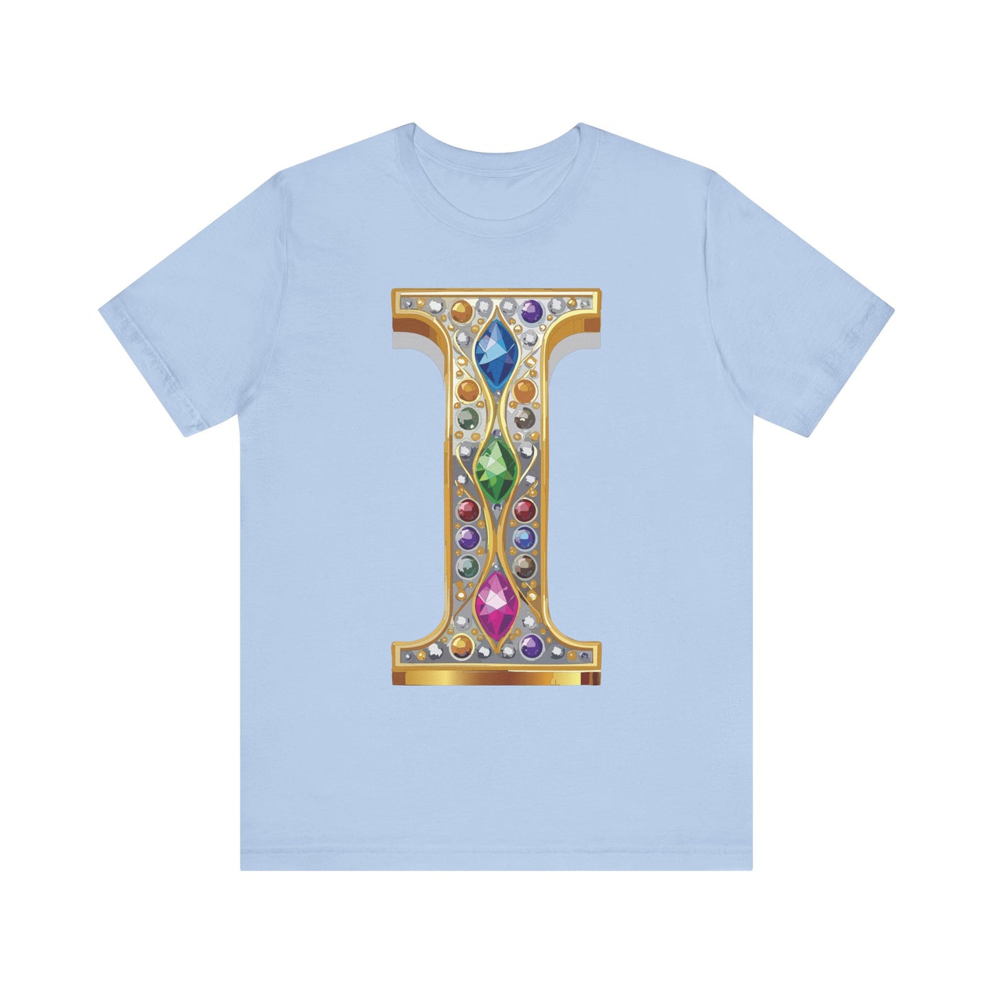 Letter Shirt, Shirt with Letters, Tee Shirt with Gold Letter, Shirt with Antique Letters