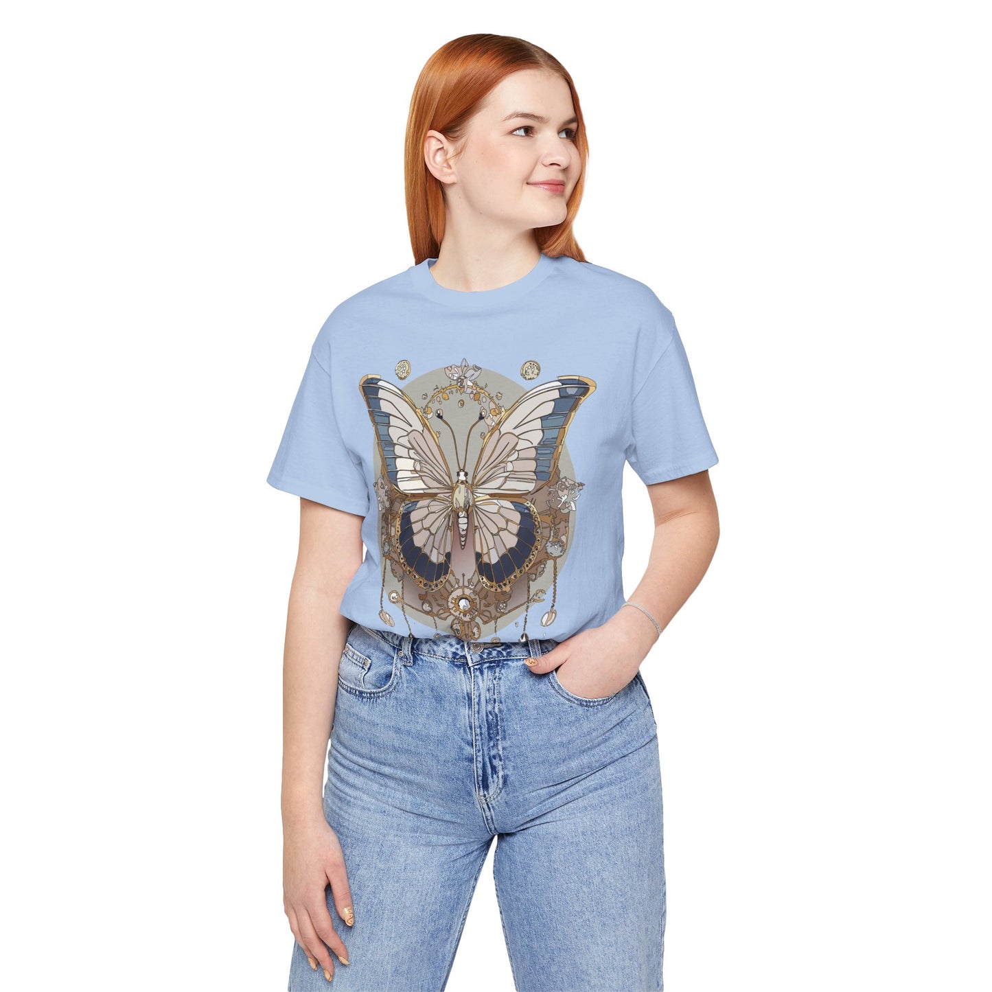 Butterfly Shirt, Shirt with Butterfly, Tee Shirt with Antique Butterfly