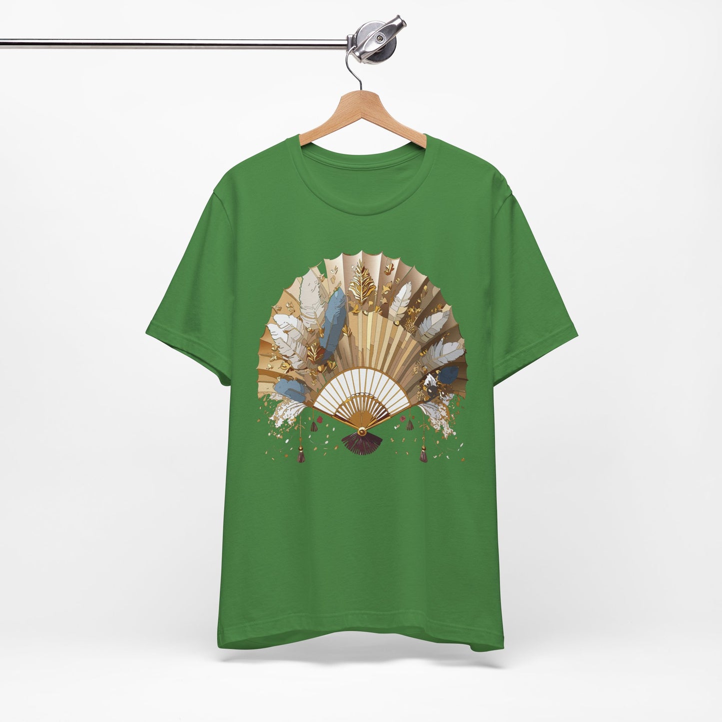 Fan shirt, Shirt with Fan, Tee Shirt with Gold Blower