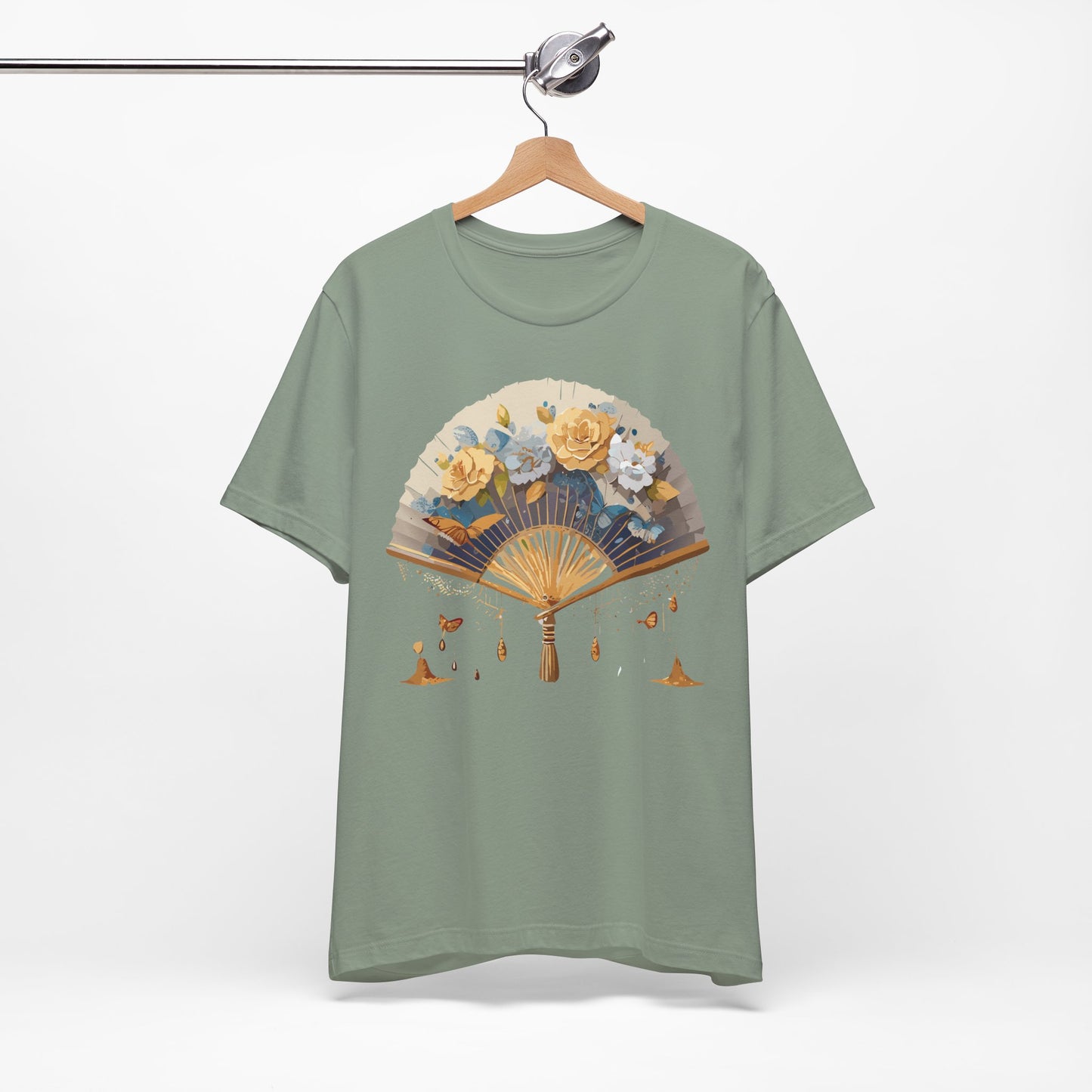 Fan shirt, Shirt with Fan, Tee Shirt with Gold Blower