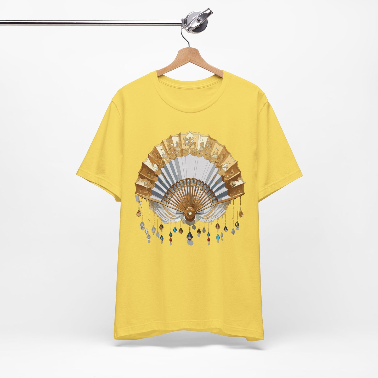 Fan shirt, Shirt with Fan, Tee Shirt with Gold Blower