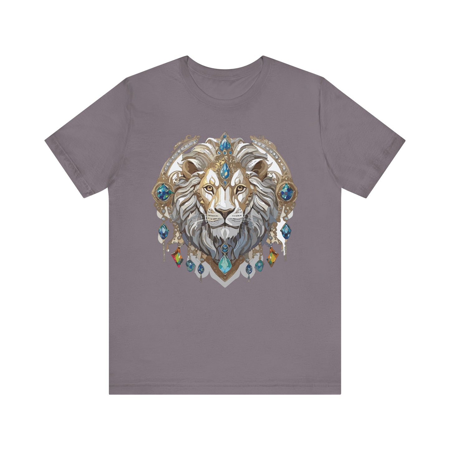Animal Shirt, Shirt with Animal, Tee Shirt with Gold Animal Medal, Shirt with Antique Animal Medallion