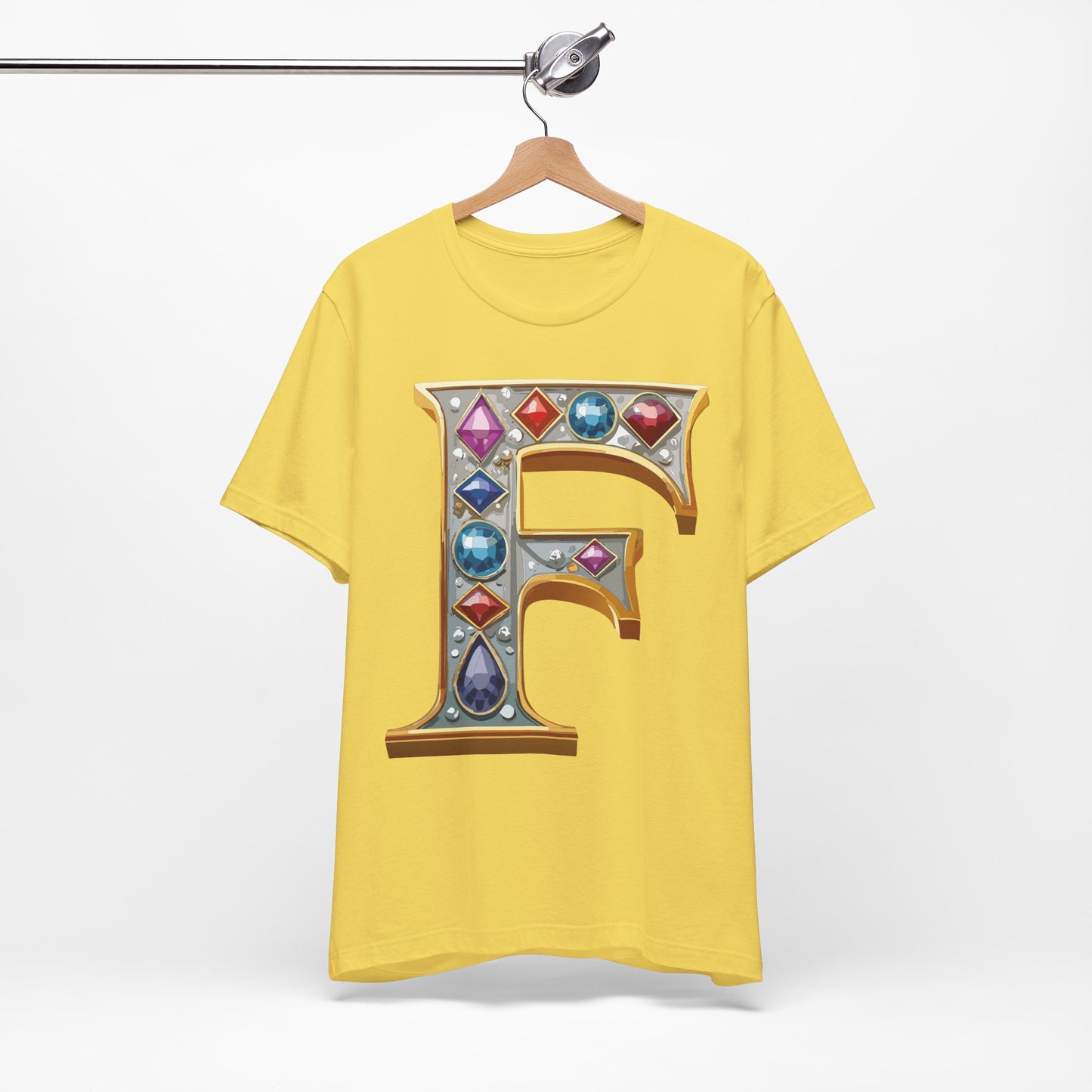 Letter Shirt, Shirt with Letters, Tee Shirt with Gold Letter, Shirt with Antique Letters