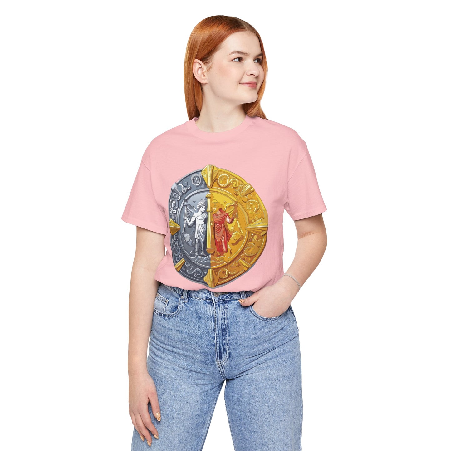 Coin Shirt, Shirt with Coin, Tee Shirt with Gold Coin, Shirt with Antique Coin