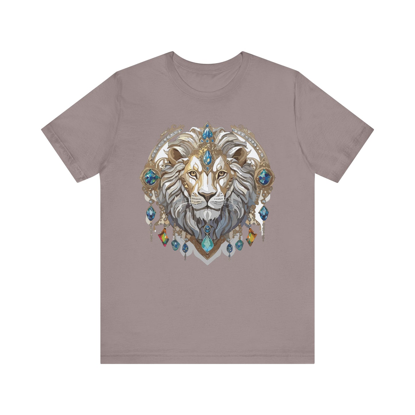 Animal Shirt, Shirt with Animal, Tee Shirt with Gold Animal Medal, Shirt with Antique Animal Medallion