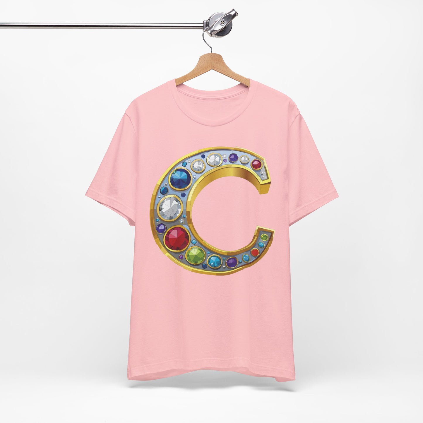 Letter Shirt, Shirt with Letters, Tee Shirt with Gold Letter, Shirt with Antique Letters