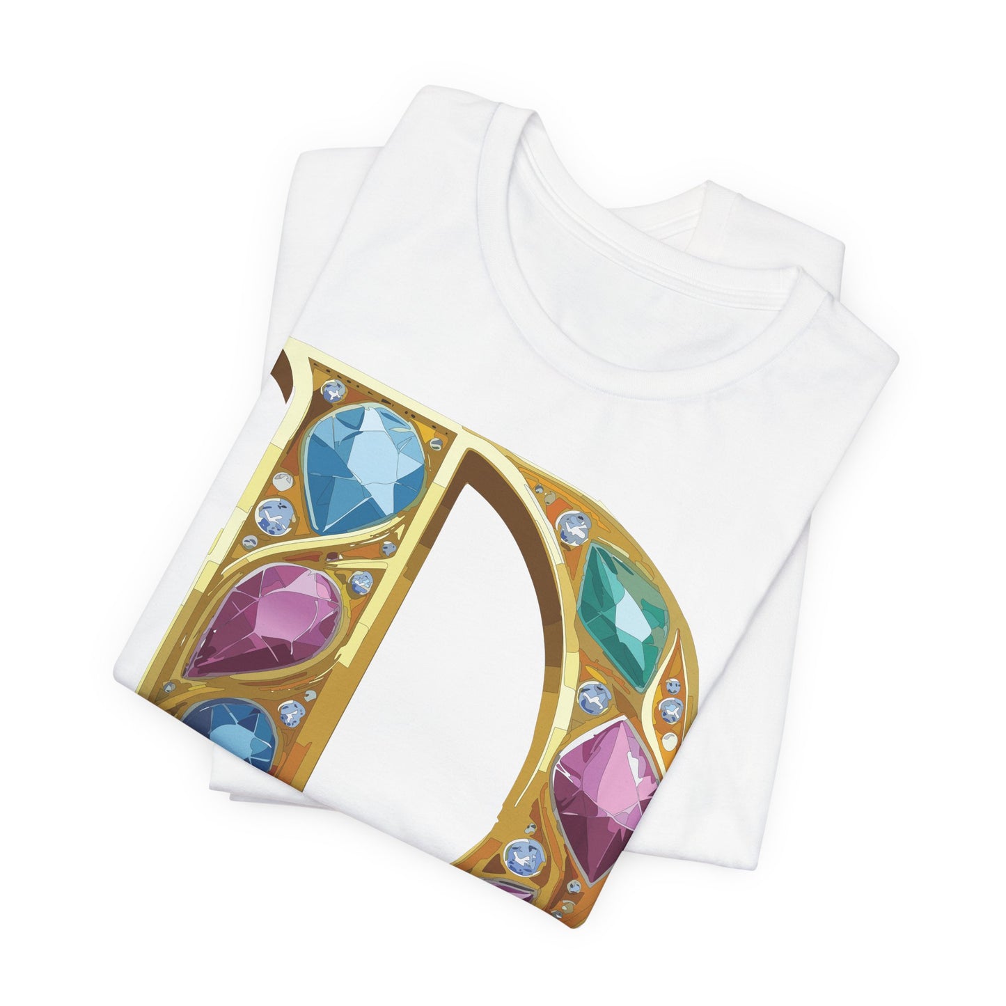 Letter Shirt, Shirt with Letters, Tee Shirt with Gold Letter, Shirt with Antique Letters
