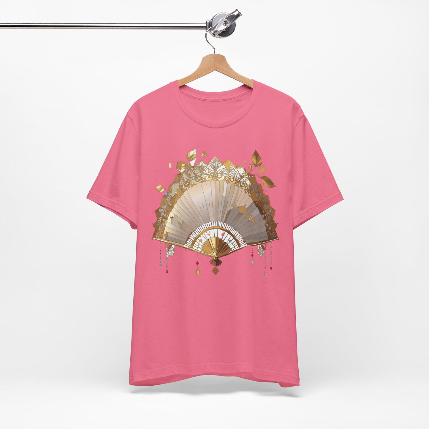 Fan shirt, Shirt with Fan, Tee Shirt with Gold Blower