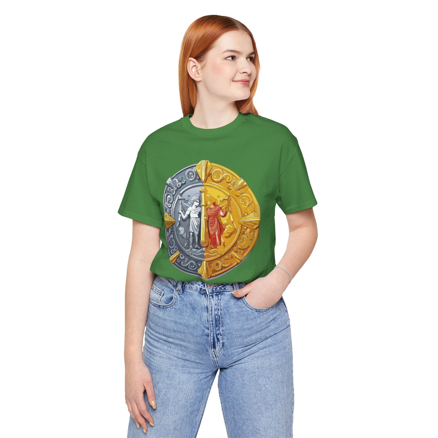 Coin Shirt, Shirt with Coin, Tee Shirt with Gold Coin, Shirt with Antique Coin