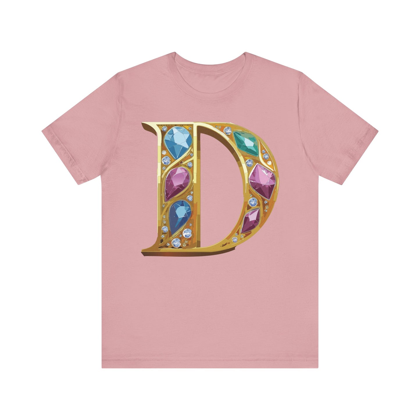 Letter Shirt, Shirt with Letters, Tee Shirt with Gold Letter, Shirt with Antique Letters