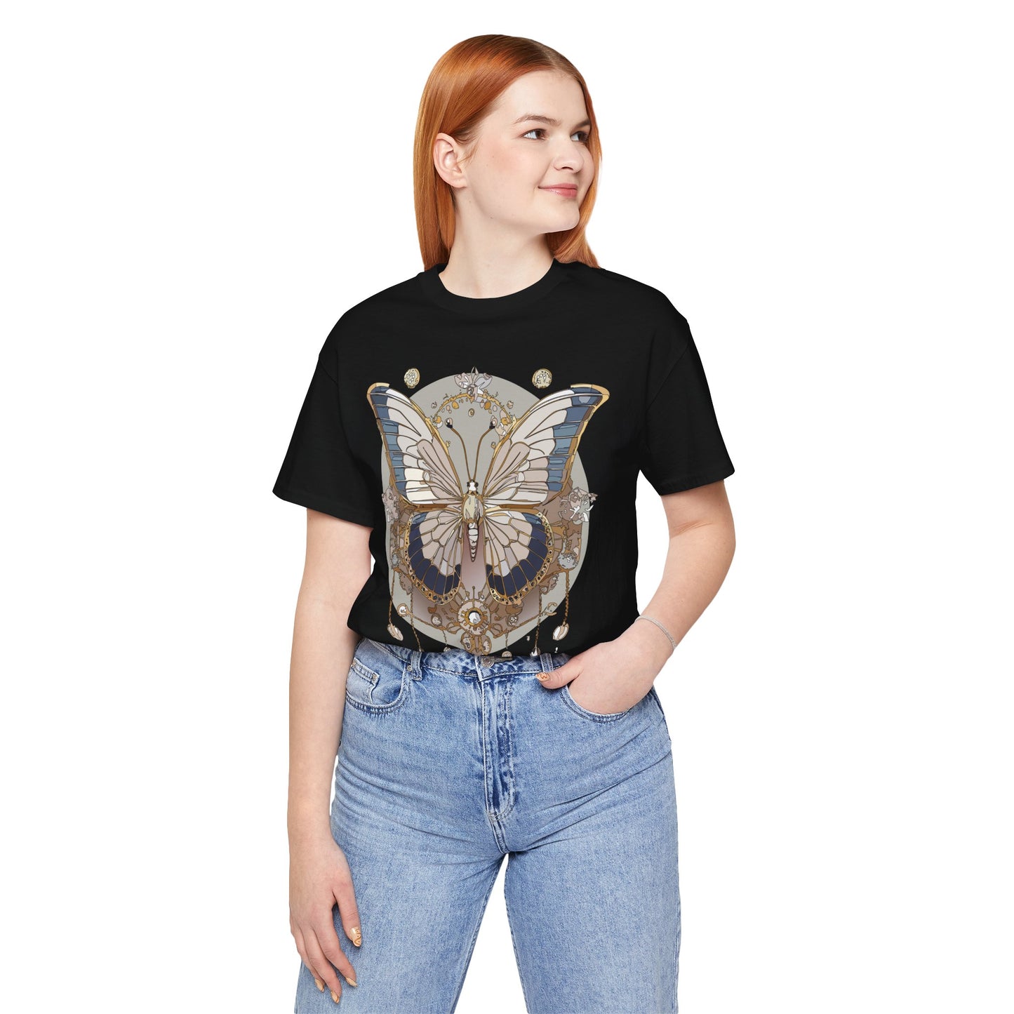 Butterfly Shirt, Shirt with Butterfly, Tee Shirt with Antique Butterfly