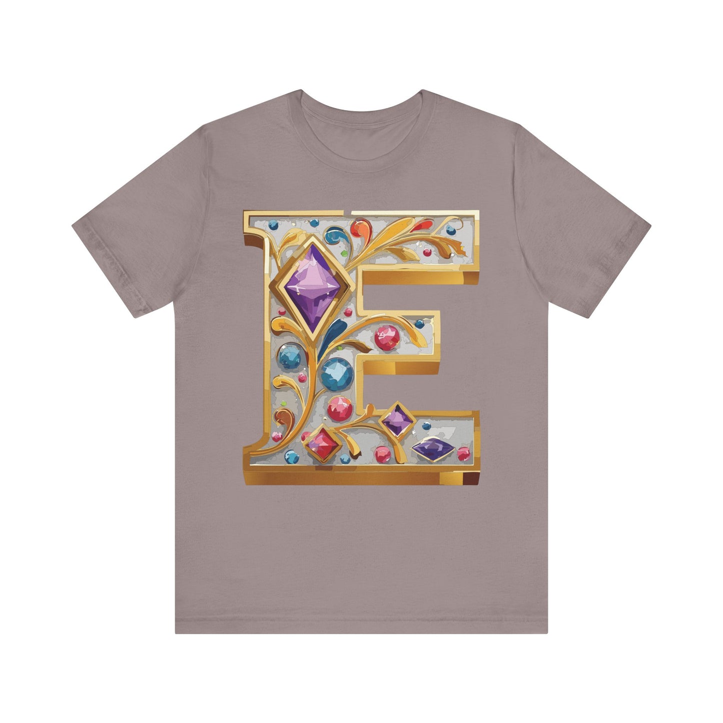 Letter Shirt, Shirt with Letters, Tee Shirt with Gold Letter, Shirt with Antique Letters