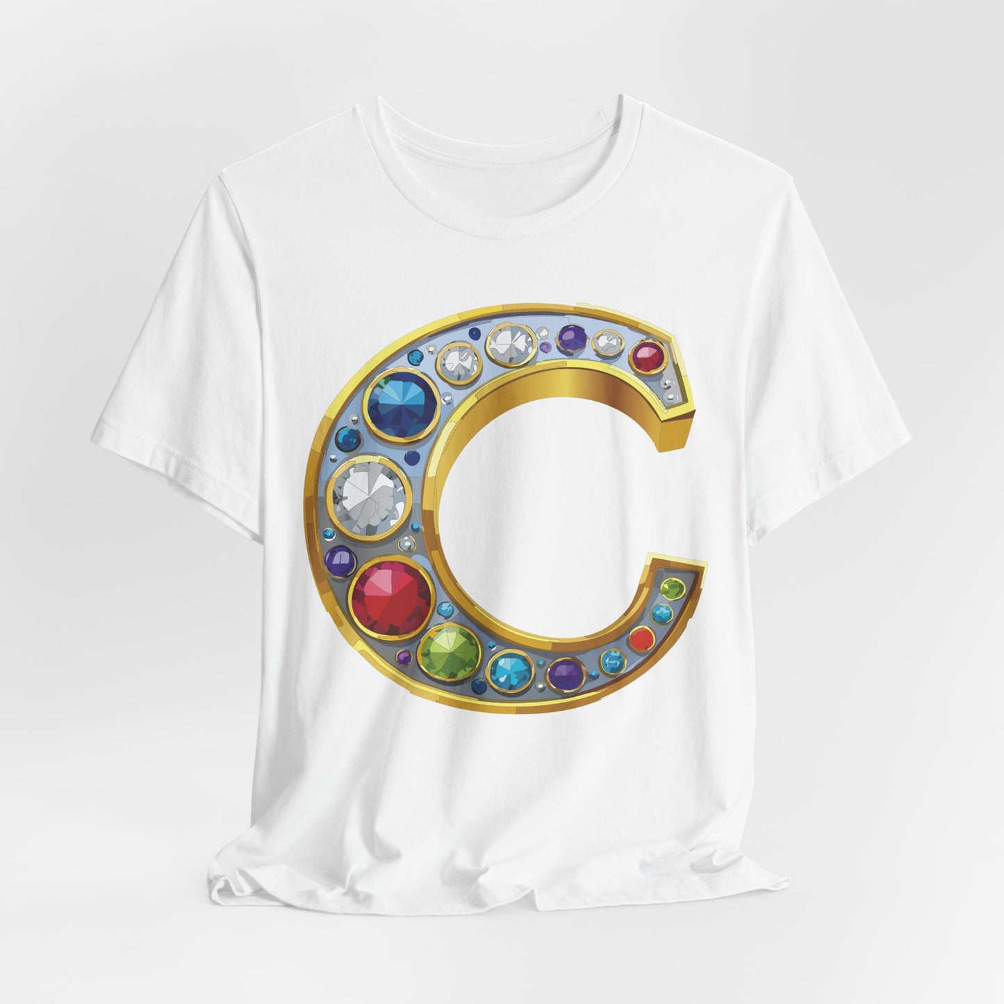 Letter Shirt, Shirt with Letters, Tee Shirt with Gold Letter, Shirt with Antique Letters