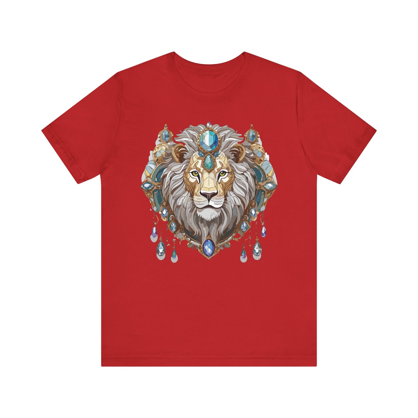 Animal Shirt, Shirt with Animal, Tee Shirt with Gold Animal Medal, Shirt with Antique Animal Medallion