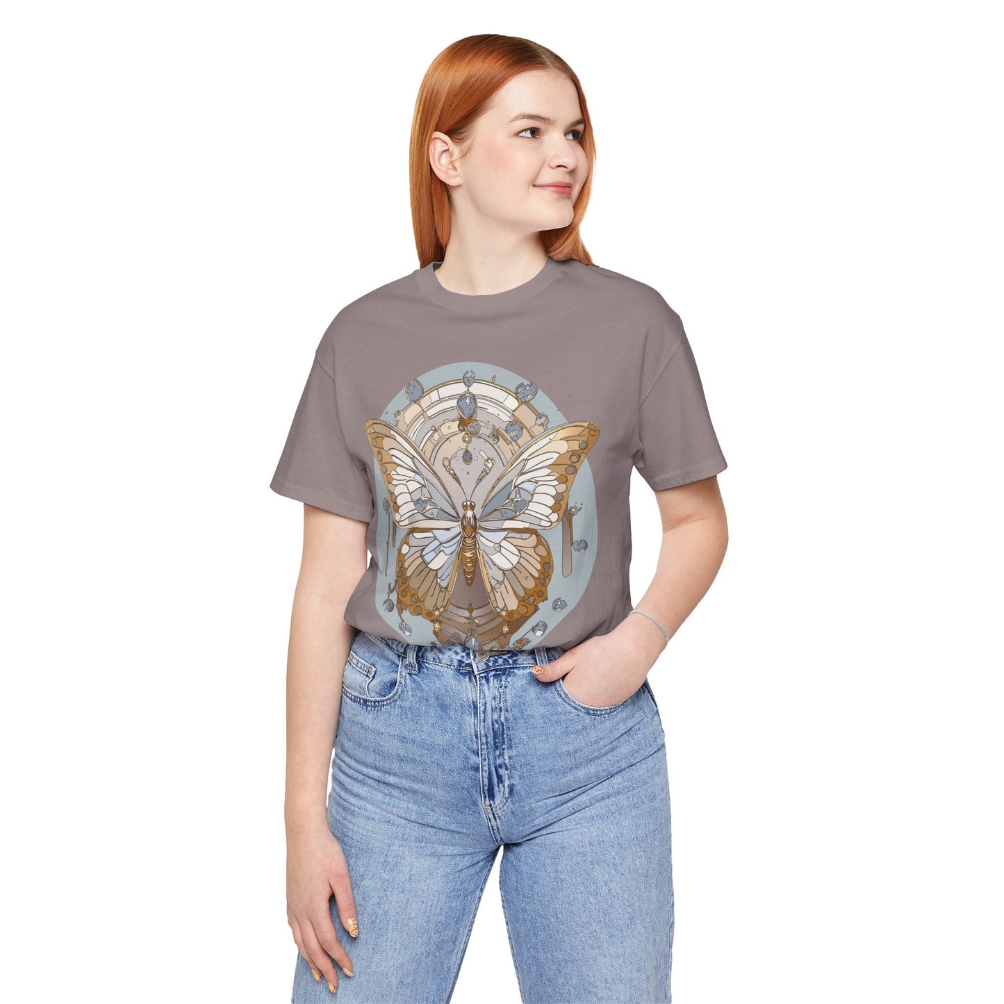 Butterfly Shirt, Shirt with Butterfly, Tee Shirt with Antique Butterfly