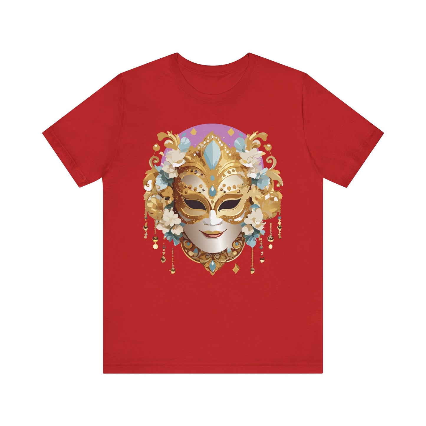 Mask Shirt, Shirt with Mask, Tee Shirt with Gold Face