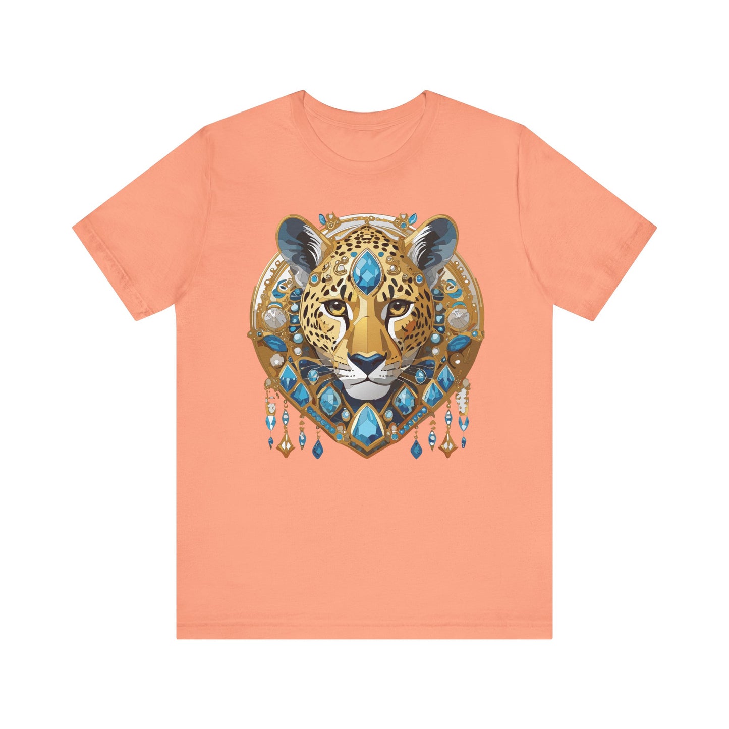 Animal Shirt, Shirt with Animal, Tee Shirt with Gold Animal Medal, Shirt with Antique Animal Medallion