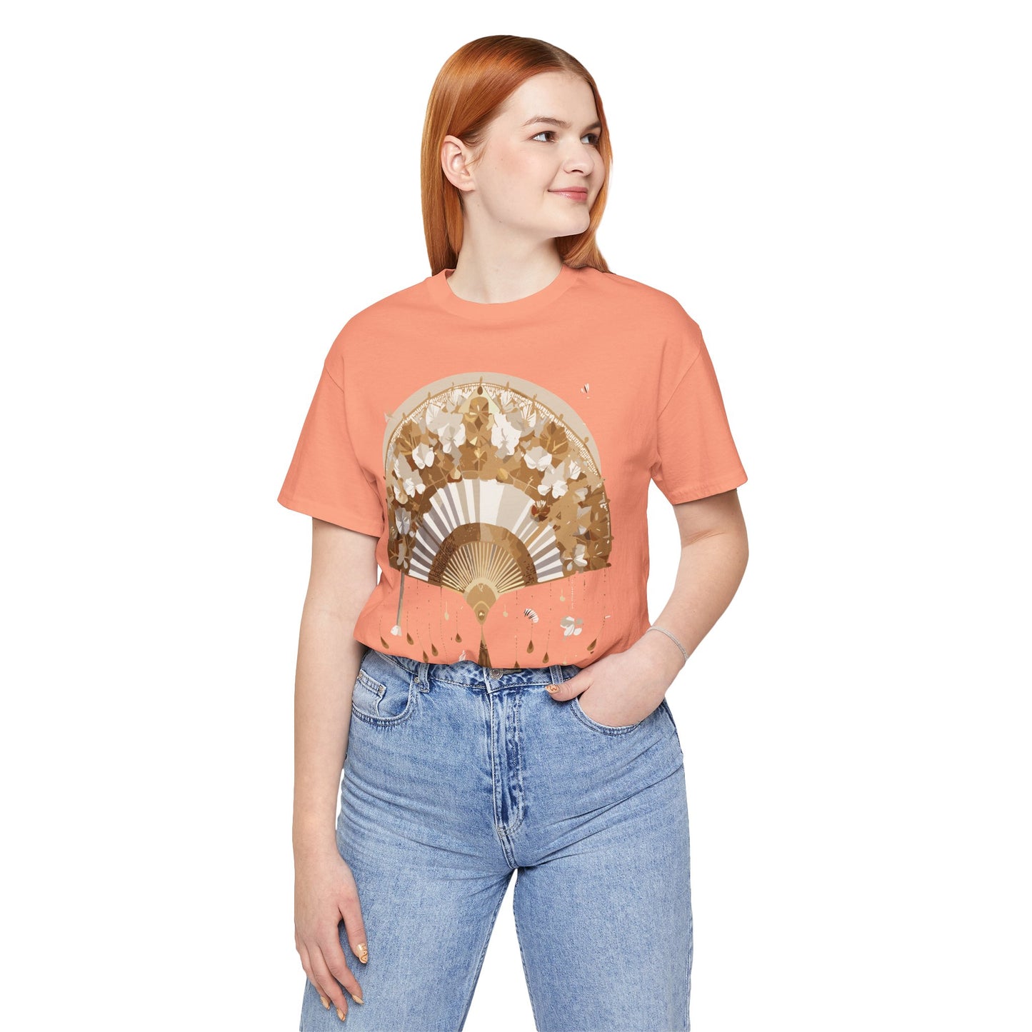 Fan shirt, Shirt with Fan, Tee Shirt with Gold Blower