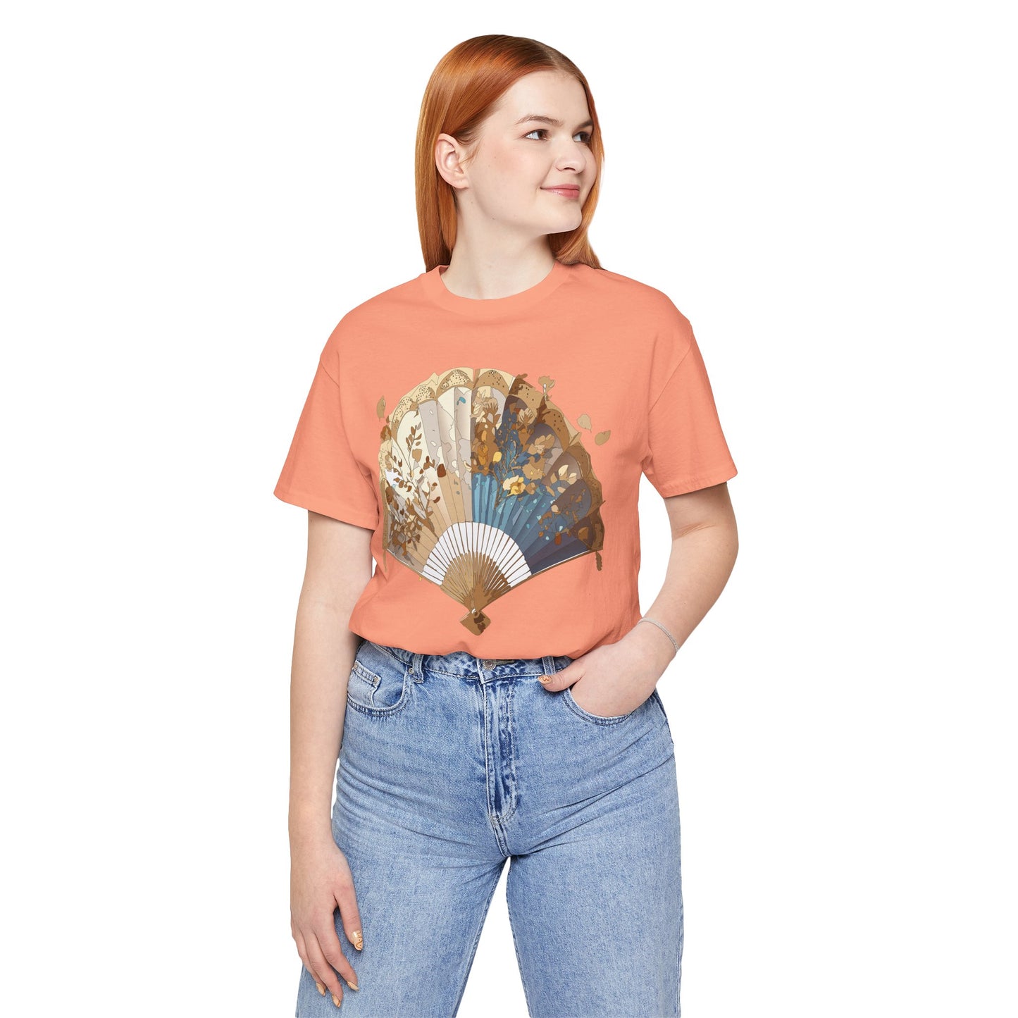 Fan shirt, Shirt with Fan, Tee Shirt with Gold Blower