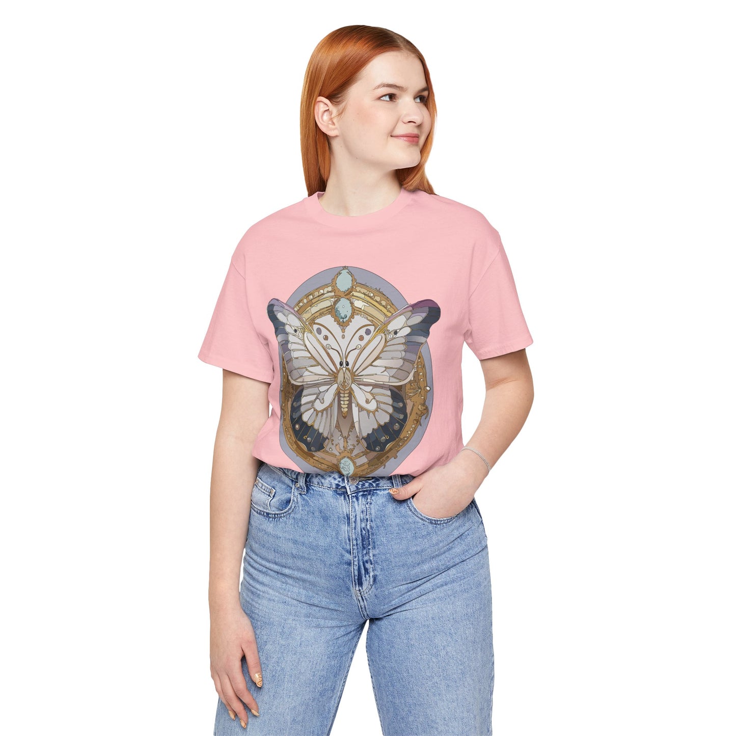 Butterfly Shirt, Shirt with Butterfly, Tee Shirt with Antique Butterfly