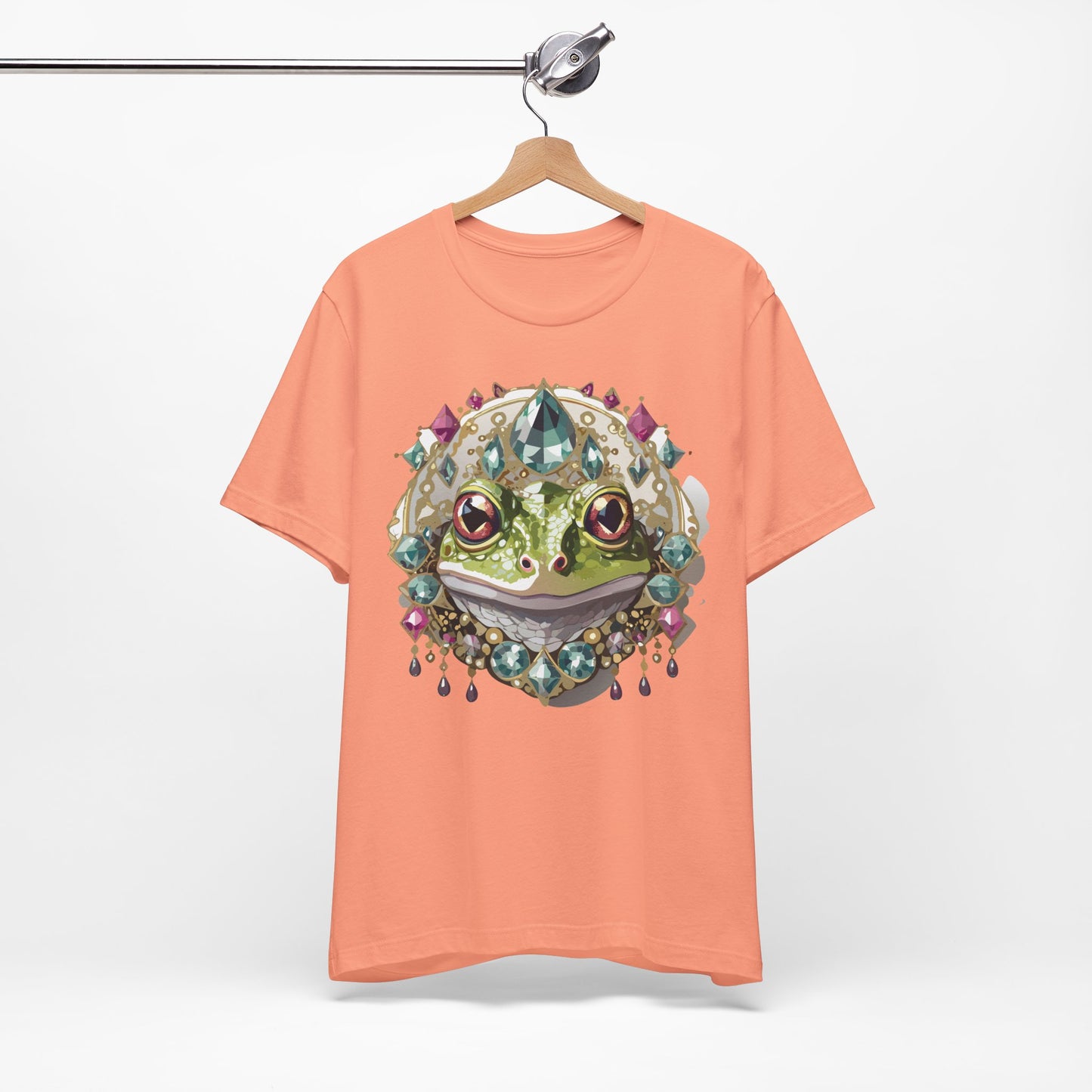 Animal Shirt, Shirt with Animal, Tee Shirt with Gold Animal Medal, Shirt with Antique Animal Medallion