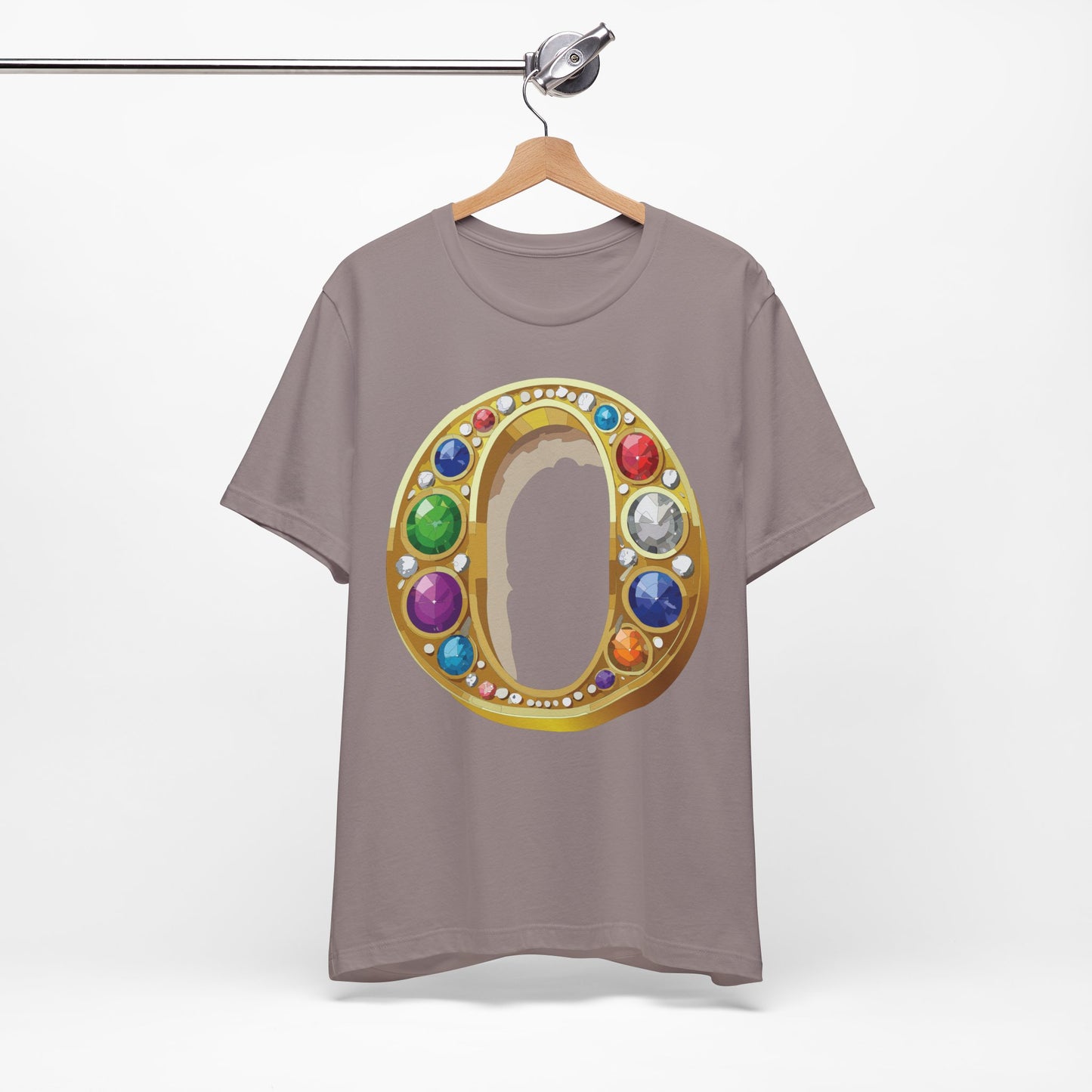 Letter Shirt, Shirt with Letters, Tee Shirt with Gold Letter, Shirt with Antique Letters