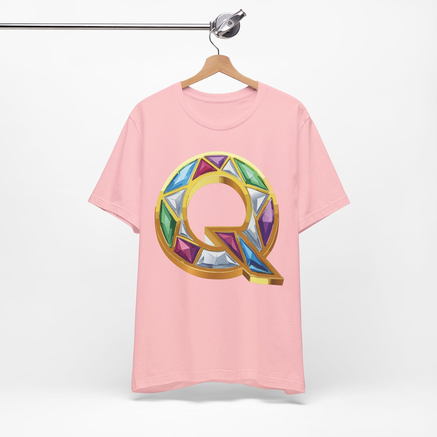 Letter Shirt, Shirt with Letters, Tee Shirt with Gold Letter, Shirt with Antique Letters