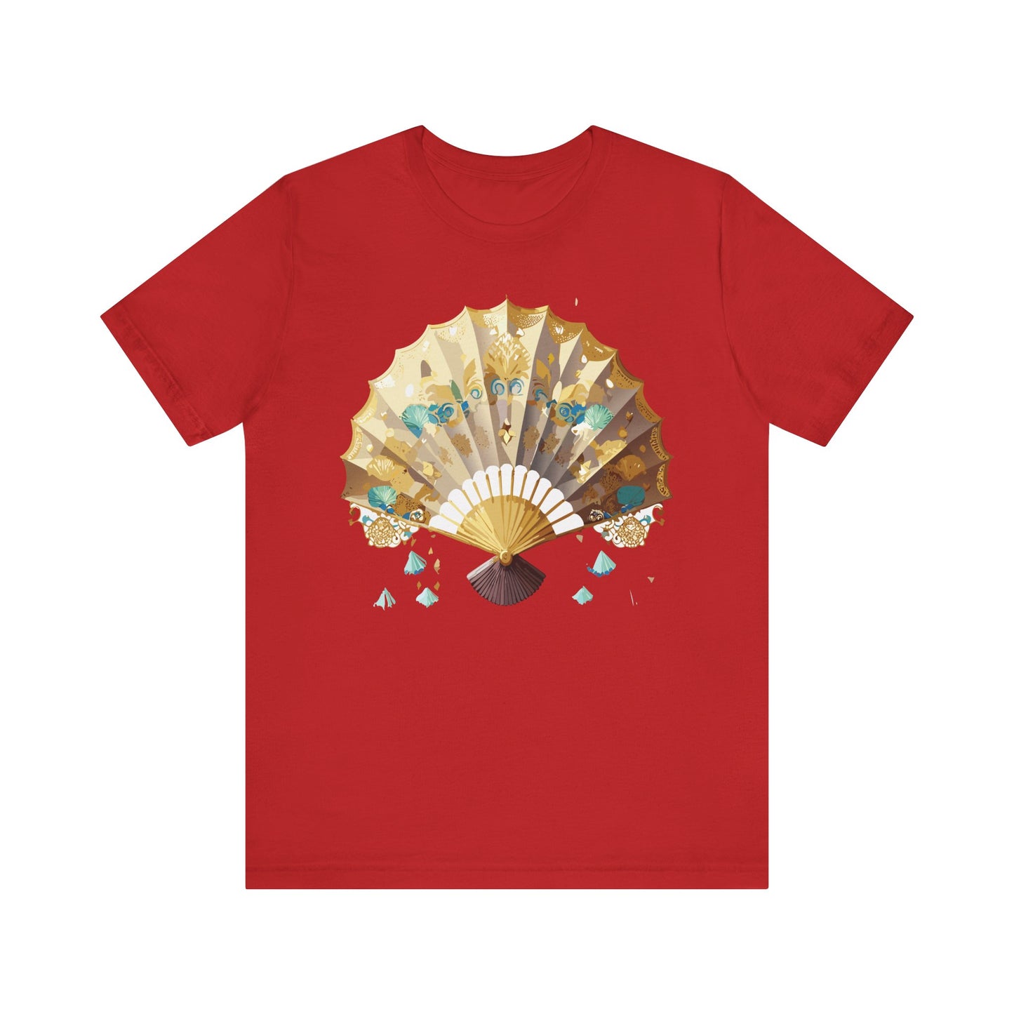Fan shirt, Shirt with Fan, Tee Shirt with Gold Blower