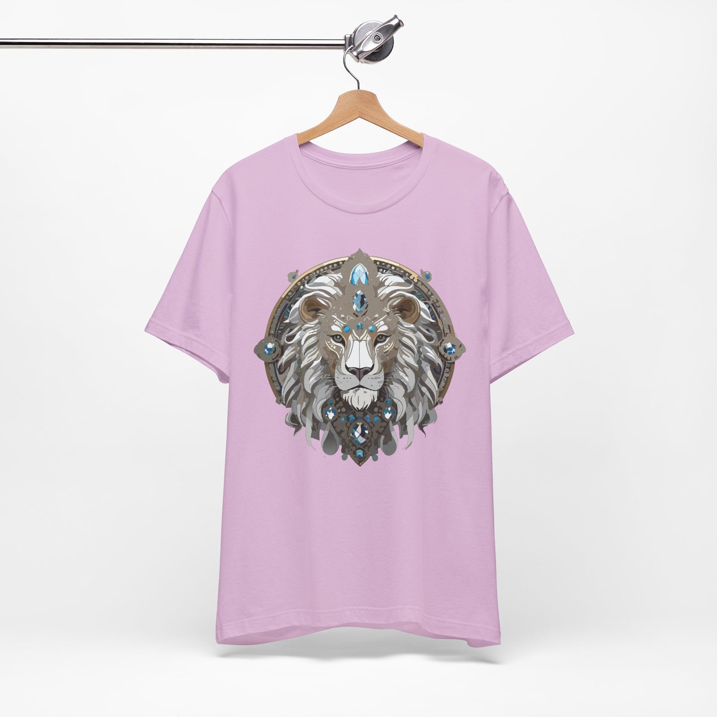 Animal Shirt, Shirt with Animal, Tee Shirt with Gold Animal Medal, Shirt with Antique Animal Medallion