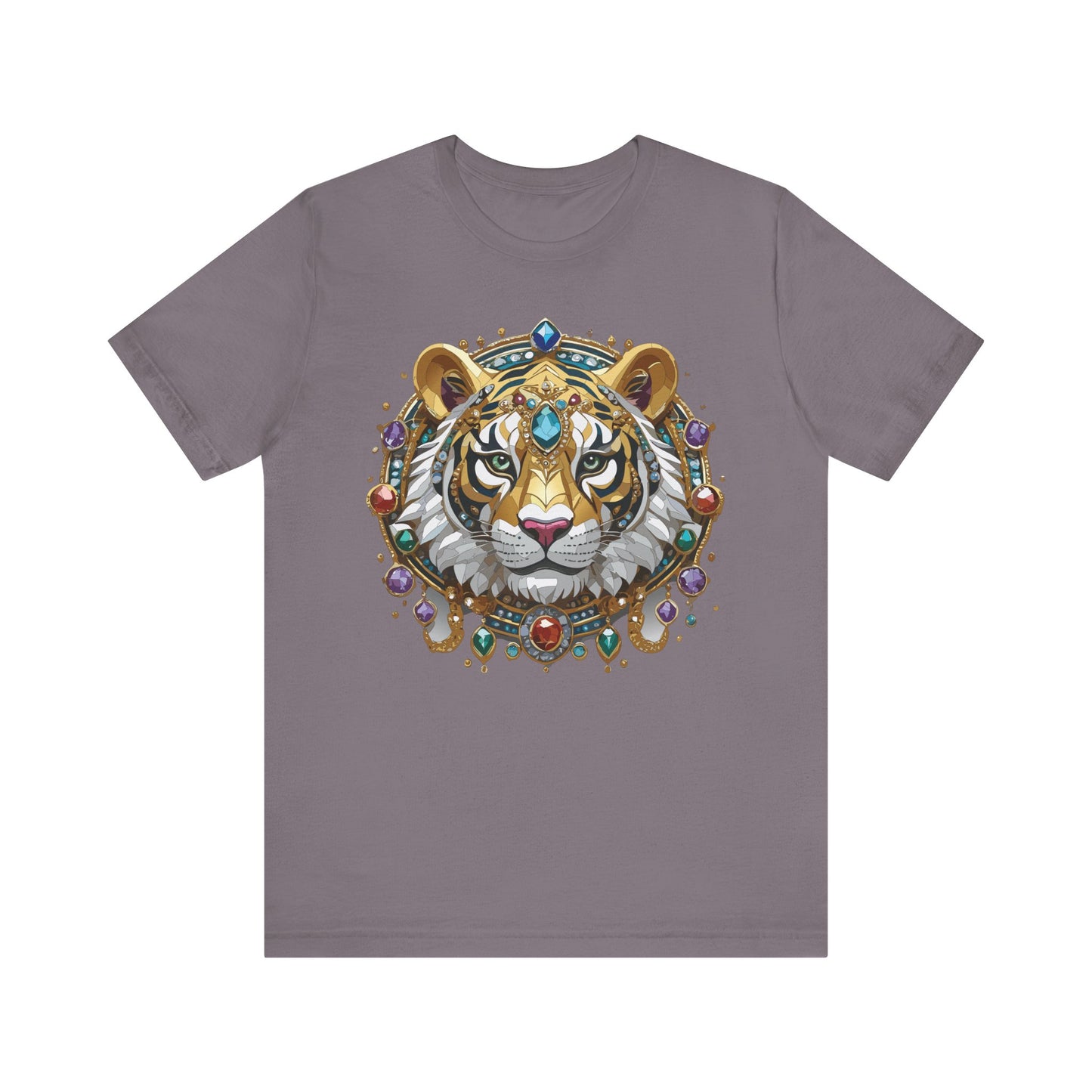 Animal Shirt, Shirt with Animal, Tee Shirt with Gold Animal Medal, Shirt with Antique Animal Medallion