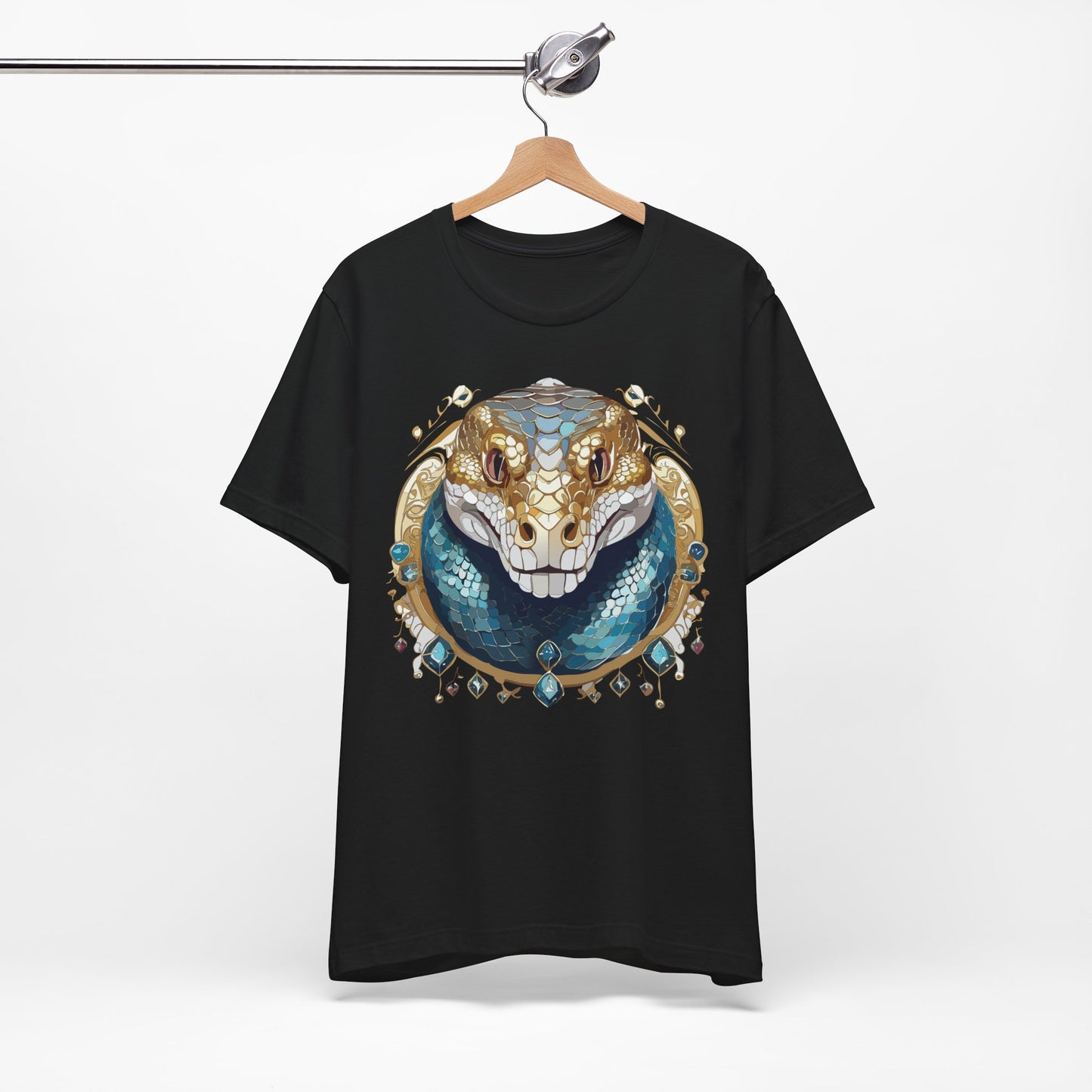 Animal Shirt, Shirt with Animal, Tee Shirt with Gold Animal Medal, Shirt with Antique Animal Medallion