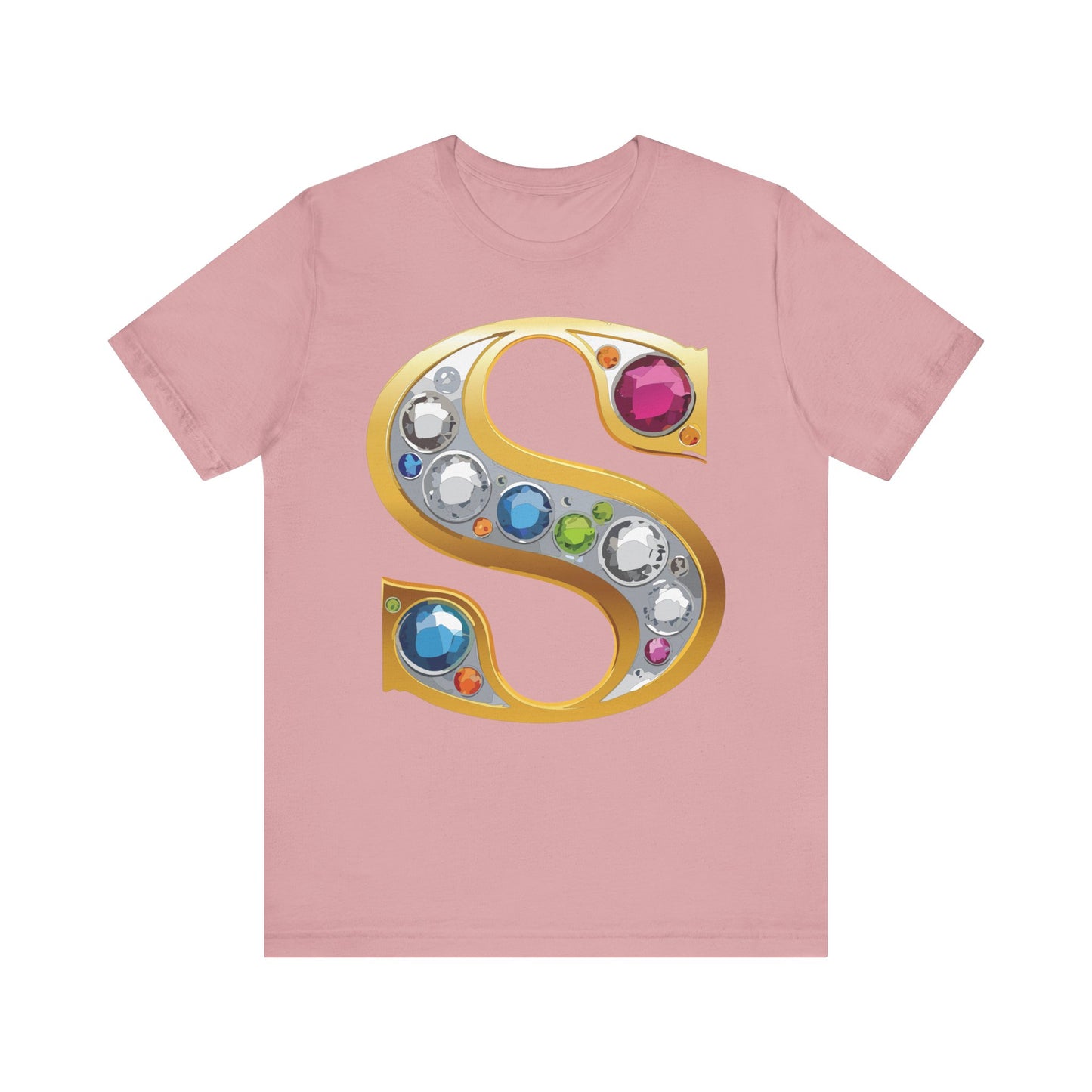 Letter Shirt, Shirt with Letters, Tee Shirt with Gold Letter, Shirt with Antique Letters