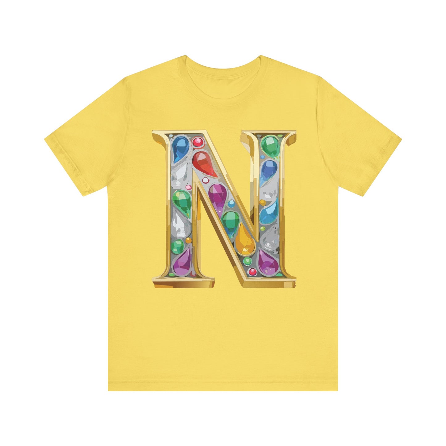 Letter Shirt, Shirt with Letters, Tee Shirt with Gold Letter, Shirt with Antique Letters